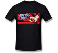 Guniangjia Men's Astro Boy Japanese Flag Logo Poster Black T Shirt Black S