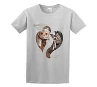 Guniangjia Men's Goldfrapp Seventh Tree Special Edition Cotton T Shirt Grey L