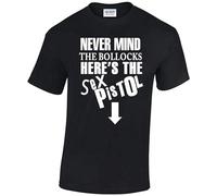 Guniangjia Never Mind The Bollocks - Here's The Sex Pistol Funny Rude Mens T-Shirt Family Christmas t Shirts Black M
