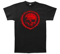 Guniangjia Poison Idea Red Sign Skull T Shirt Black XXL