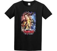 Guniangjia Sharknado The 4Th Awakens Movie Poster T-Shirt Graphic Top Printed Shirt for Mens Black L