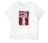 Guniangjia The Brother from Another Planet T-Shirt 100% Cotton Men in Black Telekenetic T-Shirt White S