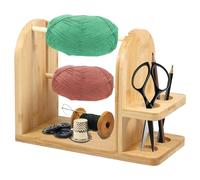 Guniata Dérouleur de laine, enrouleur de laine de bois avec 4 fentes, porte-pelotes de laine, porte-bobine pour tricot et crochet, cadeau pour les amateurs de tricot (A)