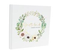 Guniata Livre d'or de mariage - 120 pages - Élégant livre d'or de mariage personnalisé - Pour communion, fête, réception, fiançailles - Vert
