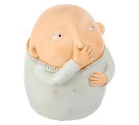 Guniata Statue de salle de bain, statue de salle de bain avec garçon, statue de décoration de salle de bain, garçon tenant le nez qui tient le nez, figurine kitsch, décoration pour décoration de salle