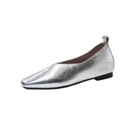 GUNJXNIL Mary Jane Chaussures d'été en cuir pour femme à enfiler pointues | Chaussures de ballet élégantes - Chaussures plates décontractées - Chaussures de danse classiques - Chaussures basses pour