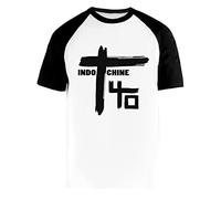 GUNMANTOR Best of Indochine T-Shirt De Baseball Blanc pour Hommes Femmes Manches Courtes Unisexe Col Rond White Unisex L