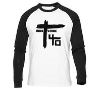 GUNMANTOR Best of Indochine T-Shirt De Baseball Blanc pour Hommes Femmes Manches Longues Unisexe Col Rond White Unisex M