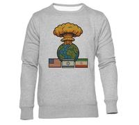 GUNMANTOR Conflit Entre Israël Et L'iran Gris Pull Hommes Femmes Unisexe Manches Longues Col Rond