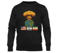 GUNMANTOR Conflit Entre Israël Et L'iran Noir Pull Hommes Femmes Unisexe Manches Longues Col Rond