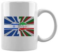GUNMANTOR Confrontation Iran-Israël Tasse en Céramique Blanche De Bureau Tasse Thé Café à La Maison