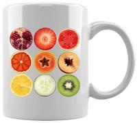 GUNMANTOR Fruits Arc-En-Ciel Tasse en Céramique Blanche De Bureau Tasse Thé Café à La Maison