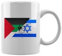GUNMANTOR Israël Contre Iran Tasse en Céramique Blanche De Bureau Tasse Thé Café à La Maison