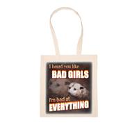 GUNMANTOR J'ai Entendu Dire Que Tu Aimais Les Mauvaises Filles Sac à Provisions Beige Réutilisable Durable écologique Reusable Shopping Bag