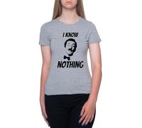 GUNMANTOR Je Ne Sais Rien T-Shirt Gris Femme Manches Courtes Col Rond