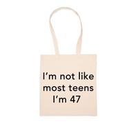 GUNMANTOR Je Ne Suis Pas Comme La Plupart Des Adolescents. J'ai 47 Ans. Sac à Provisions Beige Réutilisable Durable écologique Reusable Shopping Bag