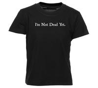 GUNMANTOR Je Ne suis Pas Encore Mort T-Shirt Noir Enfants Garçons Filles Manches Courtes Col Rond