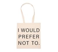 GUNMANTOR Je Préférerais Ne Pas Le Faire Sac à Provisions Beige Réutilisable Durable écologique Reusable Shopping Bag