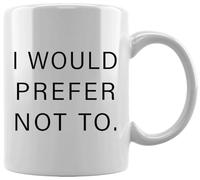 GUNMANTOR Je Préférerais Ne Pas Le Faire Tasse en Céramique Blanche De Bureau Tasse Thé Café à La Maison