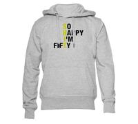 GUNMANTOR Je suis Tellement Heureuse D'avoir Cinquante Ans. Gris Sweatshirt à Capuche Hommes Femmes Unisexe Manches Longues Col Rond