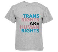 GUNMANTOR Les Droits des Transgenres sont des Droits Humains 2.0 Maglietta Grey Girocollo Manica Corta per Bambini Ragazzi Ragazze