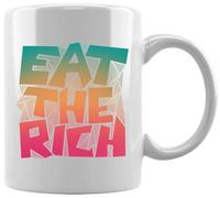 GUNMANTOR Mangez Les Riches Tasse en Céramique Blanche De Bureau Tasse Thé Café à La Maison