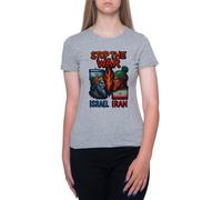 GUNMANTOR Non À La Guerre Entre Israël Et L’Iran T-Shirt Gris Femme Manches Courtes Col Rond