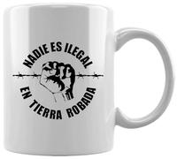 GUNMANTOR Personne N'est Illégal Sur Des Terres Volées Tasse en Céramique Blanche De Bureau Tasse Thé Café à La Maison