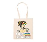 GUNMANTOR Plus De Fierté, Moins De Préjugés Sac à Provisions Beige Réutilisable Durable écologique Reusable Shopping Bag