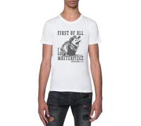 GUNMANTOR Possum Tout d'abord, Je suis À Dieu T-Shirt Blanc Homme Manches Courtes Col Rond