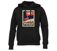 GUNMANTOR Rewrite It in Rust - Rust Programming Language Noir Sweatshirt à Capuche Hommes Femmes Unisexe Manches Longues Col Rond Hoodie Black Unisex