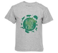 GUNMANTOR Soyez Gentil avec Tout Le Monde Maglietta Grey Girocollo Manica Corta per Bambini Ragazzi Ragazze