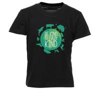 GUNMANTOR Soyez Gentil avec Tout Le Monde T-Shirt Noir Enfants Garçons Filles Manches Courtes Col Rond