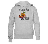 GUNMANTOR Spain 82 Naranjito World Cup Gris Sweatshirt à Capuche Hommes Femmes Unisexe Manches Longues Col Rond Hoodie Grey Unisex