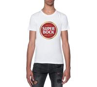 GUNMANTOR Super Bock Since 1927 Logo T-Shirt Blanc Homme Manches Courtes Col Rond White Mens