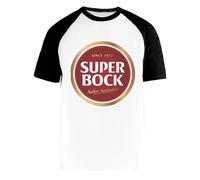 GUNMANTOR Super Bock Since 1927 Logo T-Shirt De Baseball Blanc pour Hommes Femmes Manches Courtes Unisexe Col Rond White Unisex