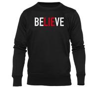 GUNMANTOR Texte De La Chanson Believe De U2 The Fly Zoo TV Noir Pull Hommes Femmes Unisexe Manches Longues Col Rond