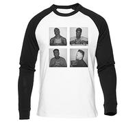 GUNMANTOR The Geto T-Shirt De Baseball Blanc pour Hommes Femmes Manches Longues Unisexe Col Rond White Unisex L