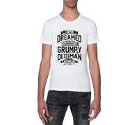 GUNMANTOR Vieil Homme Grincheux T-Shirt Blanc Homme Manches Courtes Col Rond