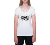 GUNMANTOR Voyage De Pouvoir T-Shirt Blanc Femme Manches Courtes Col Rond