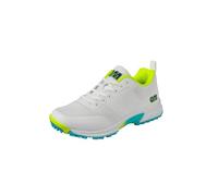 Gunn & Moore Mixte Aion Chaussure de Cricket, Blanc, Fluo, Jaune, Bleu, 44.5 EU