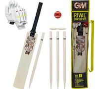 Gunn & Moore Rival Ensemble Batte et souches de Cricket Jeunesse Unisexe, Naturel, 32