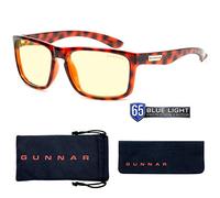 Gunnar Intercept pour jeux vidéo et ordinateur | Couleur de monture : Tortoise, Teinte des verres : Ambrés (Bloque 65% de lumière bleue et 100% UV) | Avec filtre de lumière bleue | Lentille brevetée