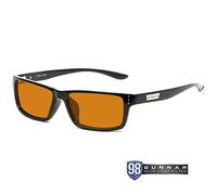 Gunnar - Lunettes de jeu et d'ordinateur - Bloque 98% de la lumière bleue - Riot, Onyx, Amber Max Tint, 57mm