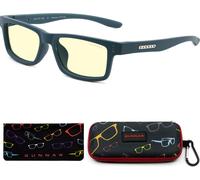 GUNNAR Lunettes de jeu et d'ordinateur - Enfants - Cruz Kids Small (4-8 ans) - Monture Crystal-Teal, Verres ambrés - Lunettes filtrant la lumière bleue, filtre bleu premium, protection UV,