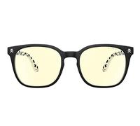 GUNNAR x tokidoki Lunettes anti-lumière bleue Mozzarella - Monture Onyx Latte avec imprimé vache - Verres ambrés, style rond, anti-reflet, protection UV, lunettes d'ordinateur et de jeu