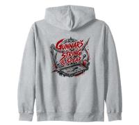 Gunnars String and Spear Viking Norse Battle Sweat à Capuche