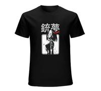 Gunnm Battle Angel Alita Comics Business Jump Anime Men T-Shirt Printed Camiseta Black Tee Top L