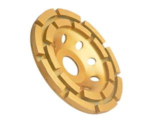 Gunpla 115mm X 22,2mm 4.5 Pouce Diamant Disque de Meulage Double Rangée Tasse Abrasive Roue Segment Meules Boisseaux Angulaire De Broyeur Pour Béton Granit Pierre Maçonnerie Marbre et Enlever Crépis
