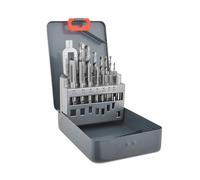 Gunpla 15 Tarauds à Filetage Métriques M3-M12 en Acier Allié, Outils de Réparation de Filetage Manuel avec Clé à Taraud, Forets Hélicoïdaux HSS Kit de Robustes Foret de 2.5 a 10.2mm avec Etui en Métal